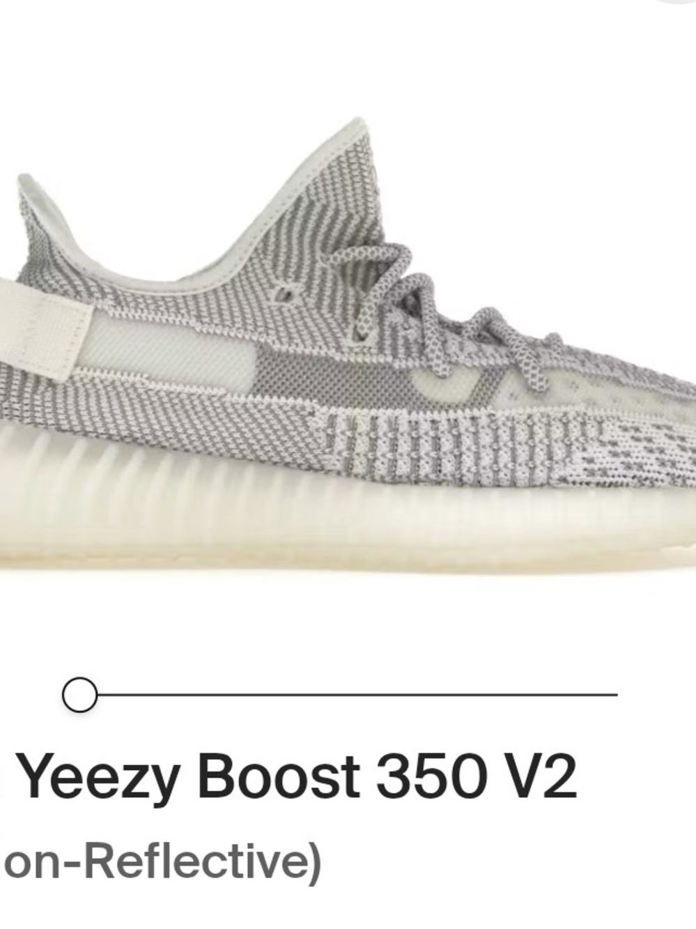 adidas Yeezy Boost 350 V2 Static Non-Reflective Sneakers Size 13